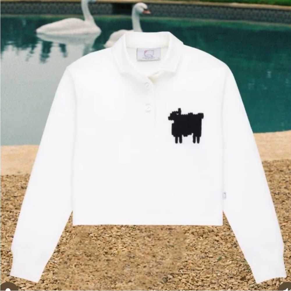NWT ROWING BLAZERS warm and wonderful sheep cropped rugby in white